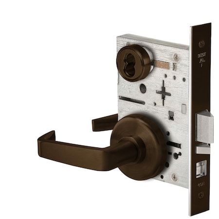 Best Grade 1 Office Mortise Lock, 15 Lever, H Rose, SFIC Housing Less Core, Oil-Rubbed Bronze Finish, Fie 45H7A15H613